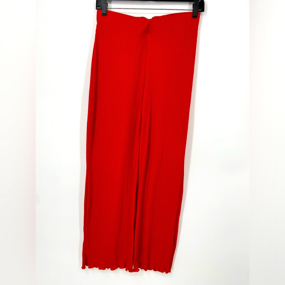 Urban‎ Outfitters Relaxed Leg,Ribbed Pants Elastic Waist Seared Hem Size Small